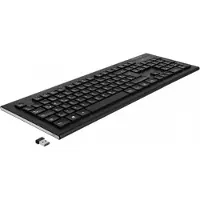 DeLOCK 12671, Volle Größe (100%), Kabellos, RF Wireless, QWERTZ, Schwarz