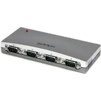 StarTech.com .com 4-Port USB auf RS232 Seriell DB9 Adapter Hub, USB, Seriell, Silber, Kunststoff, CE, FCC, RoHS, 1 W