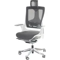 Mendler Bürostuhl MERRYFAIR Adelaide, Schreibtischstuhl Drehstuhl, Polster/Netz, ergonomisch schwarz-grau