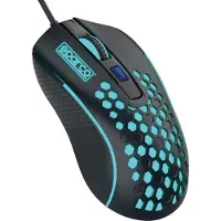 Sparco SPMOUSE, rechts, USB Typ-A, 3600 DPI, Schwarz, Türkis
