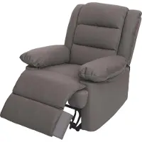 Mendler Fernsehsessel MCW-G15, Relaxsessel Liege Sessel, Leder + Kunstleder 101x87x100cm taupe