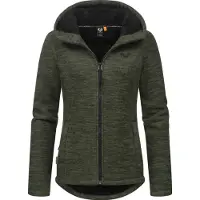 Ragwear Kapuzenstrickjacke "Lyshka Melange" Kuschelige Kapuzenjacke in Strick-Optik