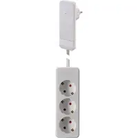 Gebro Pharma Gmbh Steckdosenleiste 104556, 3-fach, mit Flachstecker SmartPlug, weiß