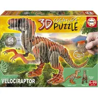 Educa 3D-Puzzle Velociraptor Karton Spielzeug 58 Teile