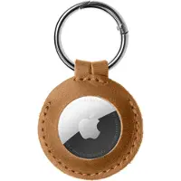 FIXED | Case for AirTag | Genuine cowhide | Brown