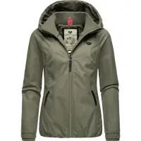 Ragwear Outdoorjacke "Dizzie" mit Kapuze Wasserdichte Übergangsjacke mit großer Kapuze