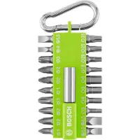 Bosch 21 Pieces Tornavis Tips Key Ring Grün,Grau