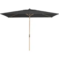 Doppler , Sonnenschirm / Kurbelschirm "Alu Wood Ultra 300 x 200 Auto Tilt", anthrazit, 300 x 200 cm