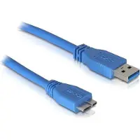 DeLOCK Micro USB 3.0 - 3m, 3 m, USB A, 5 Gbit/s, Blau
