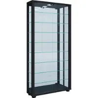 Hioshop Sammel Stand Vitrine Holz Glas Lumo Maxi Spiegel