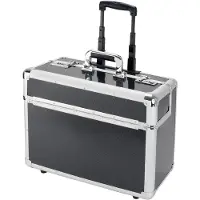 Alumaxx Alu-Pilotenkoffer, mit Tragegriff, mit Laptopfach, Aluminium, silber