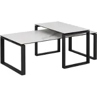 Ebuy24 Design Scandinavia Katrine Couchtisch (2er-SET), 115 cm, weiß