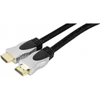 Exertis Connect High Speed HDMI Kabel mit Ethernet, High Quality, vergoldet, HDMI St. A / St. A, Geflechtmantel, sc