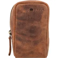 Green Burry Greenburry Fahrradtasche Satteltasche Ledertasche Vintage Leder antik braun 8x13x7cm