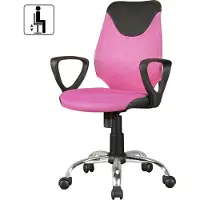 FineBuy Kinder-Schreibtischstuhl Pink TERNI für Kinder ab 6 mit Lehne Kinder-Drehstuhl Kinder-Bürostuhl ergonomisch Jugendstuhl höhenverstellbar