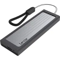 Lexar E6, SSD-Gehäuse, M.2, PCI Express, 10 Gbit/s, USB Anschluss, Silber
