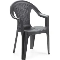 Mojawo 8 Stapelstuhl Gartenstuhl Kunststoff Wetterfest Rattan Optik Anthrazit