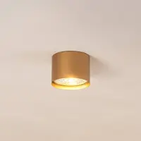 Argon Deckenstrahler Chloe starr, gold , dimmbar, messing / gold, für Wohn- / Esszimmer, Metall, Modern, Strahler