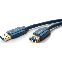 ClickTronic USB 3.0 Verlängerung, Hochgeschwindigkeits-Verlängerung für USB Stecker vom Typ A