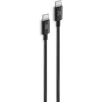 Cellularline 150 cm Geflochtenes Kabel - USB-C zu USB-C, 1,5 m, USB C, USB C, USB 2.0, Schwarz