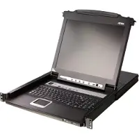 Aten CL5708MW KVMP-Switch 8-fach mit 17.3"-Display, USB, PS/2, VGA, 19"-Rackmontage, DE-Layout