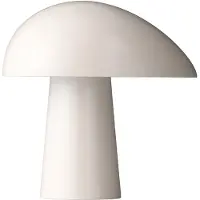 Fritz Hansen Night Owl Tischleuchte Matt Smokey White - , Night Owl, Weiß, für Wohnzimmer, Metall, Design