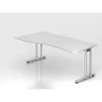 Hjh OFFICE PRO NANO 18 S - 180 x 100 Weiß/Silber