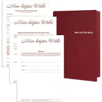 Rnk Mappe "Mein letzter Wille", DIN A4, weinrot, 1 Stück