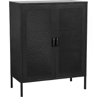 En.casa Sideboard 'Falköping' 80x40x101,5cm Schwarz