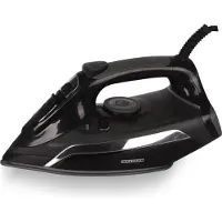 Melissa 16390057 - Vielseitiges Dampfbügeleisen mit keramischer Bügelsohle, Selbstreinigungsfunktion und automatischer Abschaltung - 2500W - Schwarz