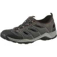 Rieker Herren Sneaker Slipper grau kombi, Herren:45 EU