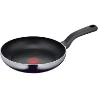 Tefal Bratpfanne "Resist, sichere Titanium Antihaftversiegelung" Aluminium Thermo-Signal bei idealer Brattemperatur, nicht induktionsgeeignet