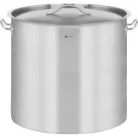 Royal Catering Edelstahl-Gastronomietopf mit Deckel für Induktionskochfeld 50 L
