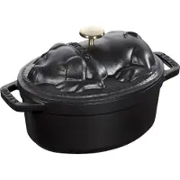 Staub SPECIAL COCOTTE Cast iron pot oval pig 1 ltr black
