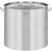 Royal Catering Kochtopf aus nicht rostendem Stahl mit Deckel für das Induktionskochen 12 L