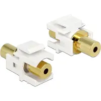 DeLOCK 2x3.5 mm, Gold, Weiß, 3.5mm, 3.5mm, Gold, 22,3 mm, 36,3 mm