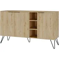 Skye Decor , Clara- Clara Console DTE, eichenfarbig, Kommoden, 83x142x35,6 cm, 100% Melaminbeschichtete Partikelplatte