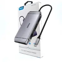 Choetech HUB-M15, USB 3.2 Gen 1 (3.1 Gen 1) Type-C, 100 W, 10,100,1000 Mbit/s, Grau, MicroSD (TransFlash), SD, 4K Ultra HD