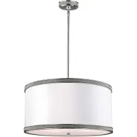 Elstead Lighting Elstead Pave Hängeleuchte E27 3-fach Poliertes Nickel