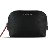 Bugatti Kosmetiktasche "Damen ELLA", Damen, Gr. B/H/T: 21cm x 15cm x 3cm onesize, schwarz, Kunstfaser, leicht glänzend, unifarben, Taschen Kosmetiktasche