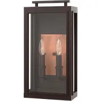Elstead Lighting Sutcliffe Outdoor Wandleuchte 2-flammig bronze, kupfer Hinkley QN-SUTCLIFFE-M-OZ