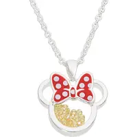Disney MINNIE - Collier Anniversaire en Laiton Plaqué Argent - Novembre