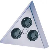 Thebo 3-fach Ecksteckdose ST 3007-C in Edelstahl / Ecksteckdosen / Steckdosenleiste / Steckdosen