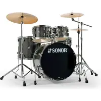 Sonor AQX 22 5er-Schlagzeug mit Hardware schwarz Mitternachtsglanz