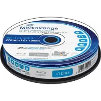MediaRange Inkjet Fullsurface-Printable - BD-R DL x 10 - 50 GB - Speichermedium