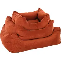 Flamingo Hundebett Celeste rechteckig cognac, Maße: 80 x 67 x 28 cm