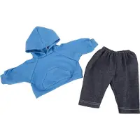 Small Foot puppenbekleidung Pullover und Hose 35-45 cm Baumwolle blau