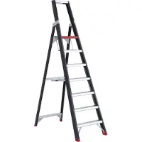 Altrex Stufenstehleiter Professional Topline, einseitig, Aluminium, 7 Stufen, schwarz
