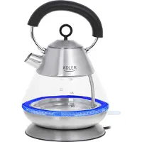 Adler AD 1282 Glas-Wasserkocher 1.5 Liter 1 Stück 2200W STRIX-Steuerung LED-Beleuchtung