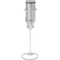Adler AD 4500, Handheld electric milk frother, Edelstahl, Edelstahl, Tasten, Akku, AA